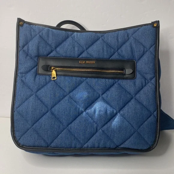 Steve Madden Bclair Quilted Denim Tote Bag Set - Picture 8 of 16